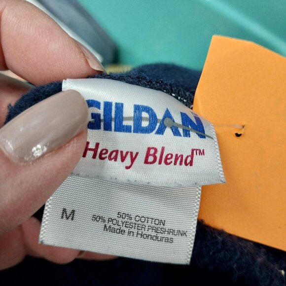 3228 Size XL Gildan Got Questions Upcycled Hoodie, In Blue, Purple and White. - Picture 8 of 8